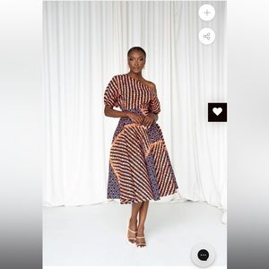 Ofuure FIMI african print one shoulder midi dress